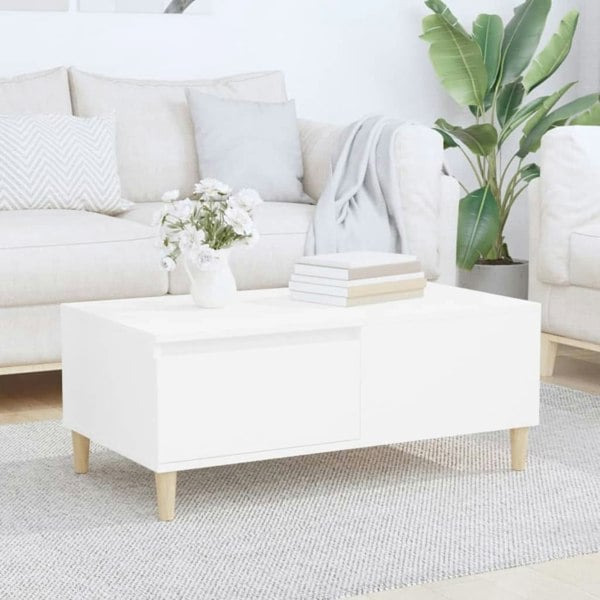 Berkfield Coffee Table White 90x50x36.5 cm Engineered Wood
