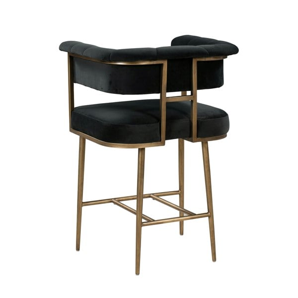 Furniture Edit Astrid Grey Velvet Counter Stool