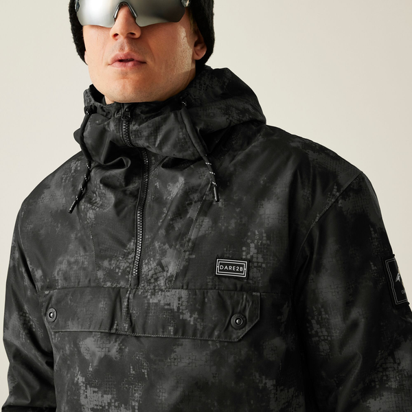 Dare 2B Mens Freeride II Distressed Overhead Ski Jacket - Iron Gate