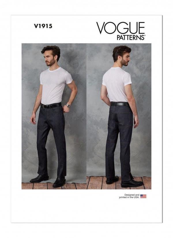 Vogue Sewing Pattern 1915, Trousers for Men, MUU (34-36-38-40) - Intermediate