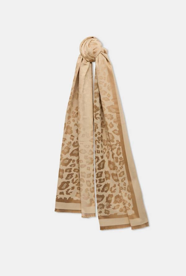 James Lakeland Leopard Beige Scarf