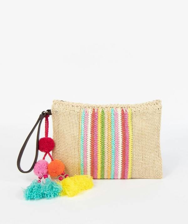 Pia Rossini Rainbow - Straw Clutch Bag