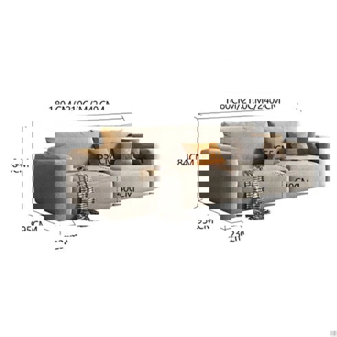 Horatio Two Seater Sofa, Linen-Rit Concept-Rit Concept