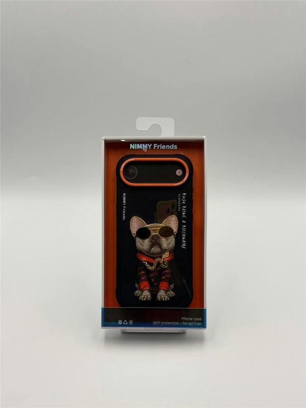 Nimmy Friends Nimmy Glasses Cool Dog Case with MagSafe for iPhone 17 Air 6.5" Black Orange - N-YJ-IP17-AIR-01