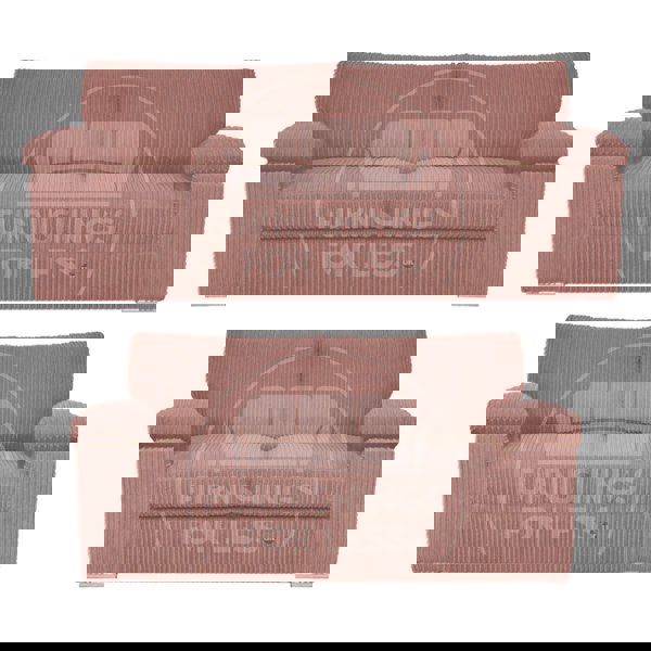 Furnishings For Less Delta Full Jumbo Cord 3 + 2 Seater Sofa Suite