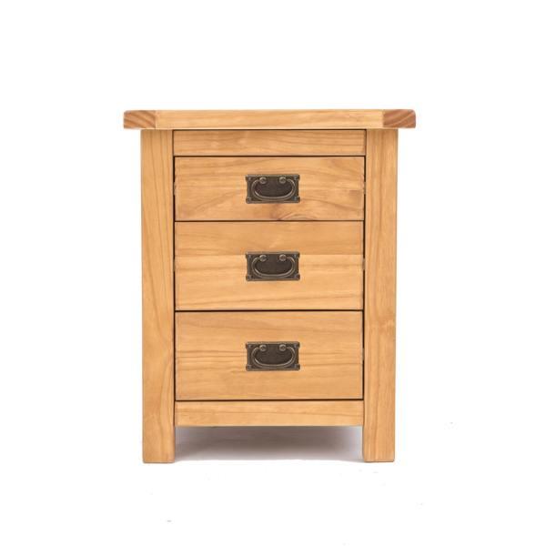 Lugo 3 Drawer Bedside Table