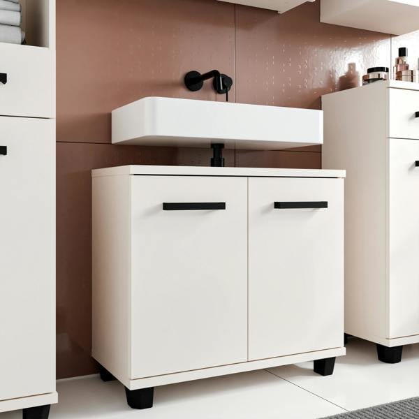 Furniture To Go Veris Under Sink Cabinet with 2 Doors in Sand