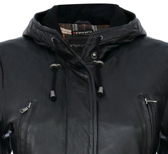 Womens Mid Length Hooded Parka Jacket-Oakengates - Upperclass Fashions 