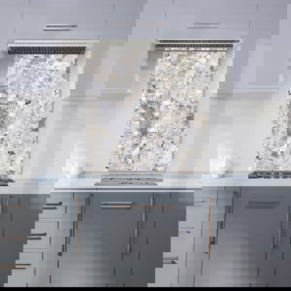 Warren Reed - Designer Silver Quartz Effect Kitchen Splashback