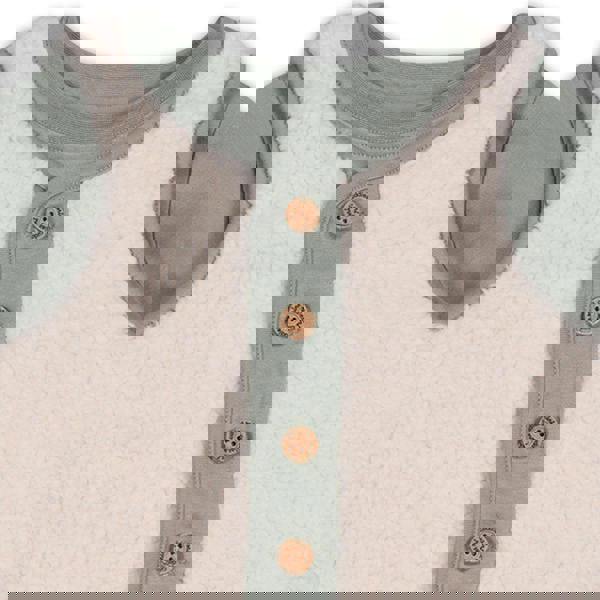 Mini Cuddles Baby Unisex Sprig Printed Dungaree 3pc Set, Multicolour