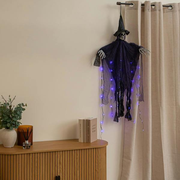 Samuel Alexander 1.2m Motion Activated Light up Halloween Hanging Wailing Ghoul with LEDs