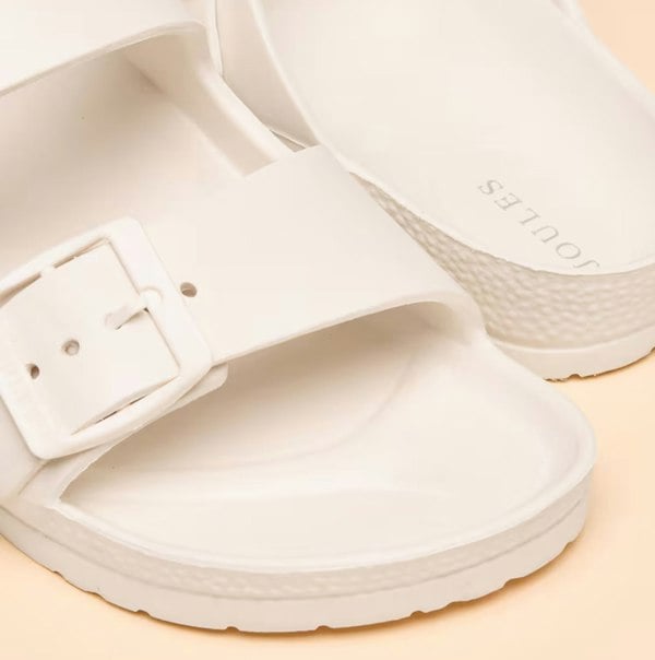 Joules SUNSEEKER Womens Sliders White
