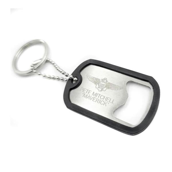 Widdop & Co Top Gun Dog Tag Bottle Opener 1 of 5 Designs Selected at Random Silver