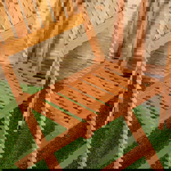 Samuel Alexander Set of 4 Bowness Outdoor Garden Patio Wooden Folding Chairs