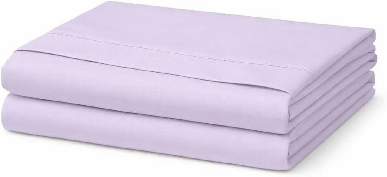 Night Zone Microfibre Flat Sheet – Ultra Soft Breathable Easy Care Bed Sheet - Lilac