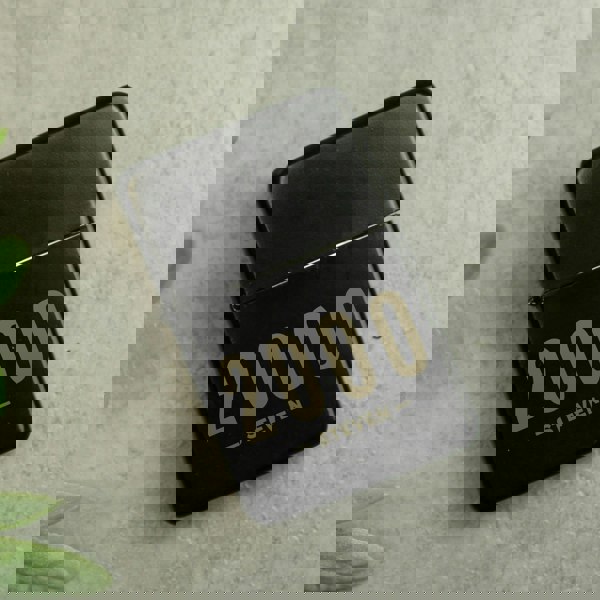 Personalised Memento Company Personalised Date & Name Black Lighter