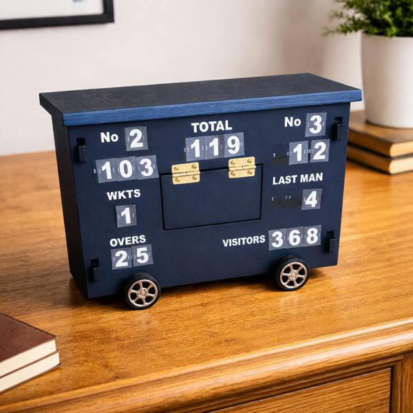 CRICKET-GIFTS Cricket Club Scoreboard Desk Tidy - Self Assembly