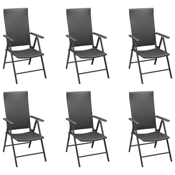Berkfield 7 Piece Garden Dining Set Black