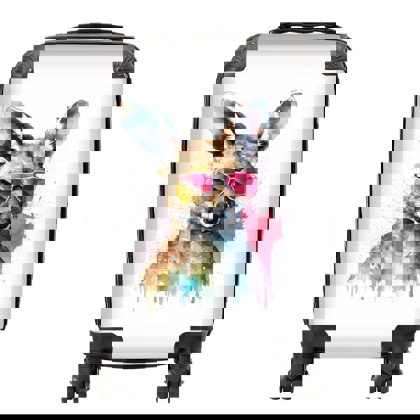 Warren Reed Wallaby In Pink Glasses Suitcase