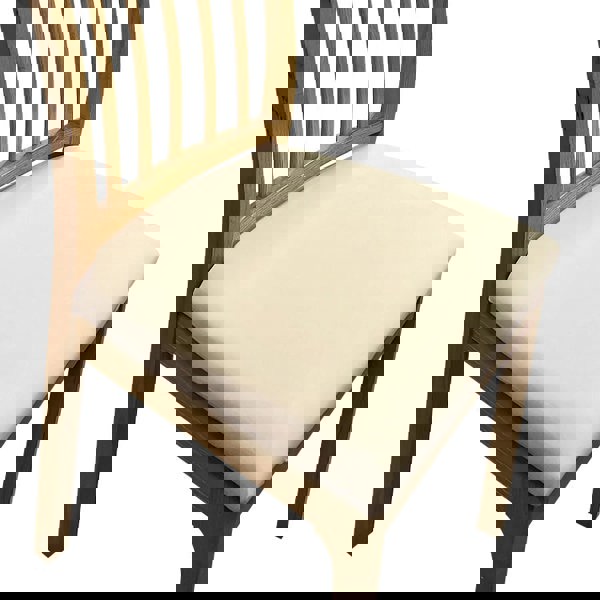 Anyseat Chair Cover Beige Plain No Print Stretch Seat Cover for Home Dinning Kitchen Washable Removable