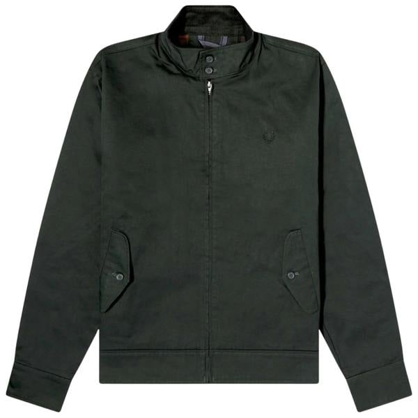 Fred Perry Waxed Night Green Harrington Jacket XS