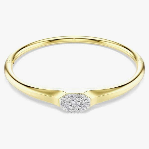Swarovski Dextera Gold Tone Plated Round Cut Crystal Bangle 572459