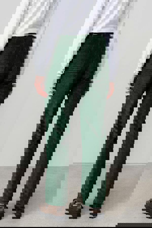 Lily & Me Strachan Stretch Cord Wide Leg Trouser Pine Green