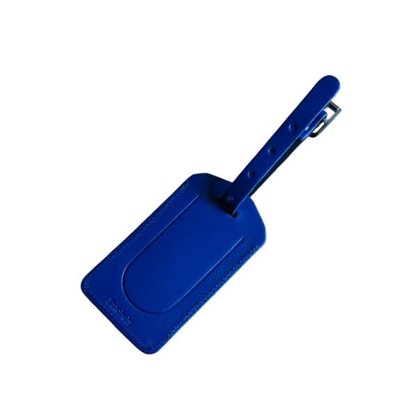Zatchels Leather Luggage Tag - Blue & White - Scotland