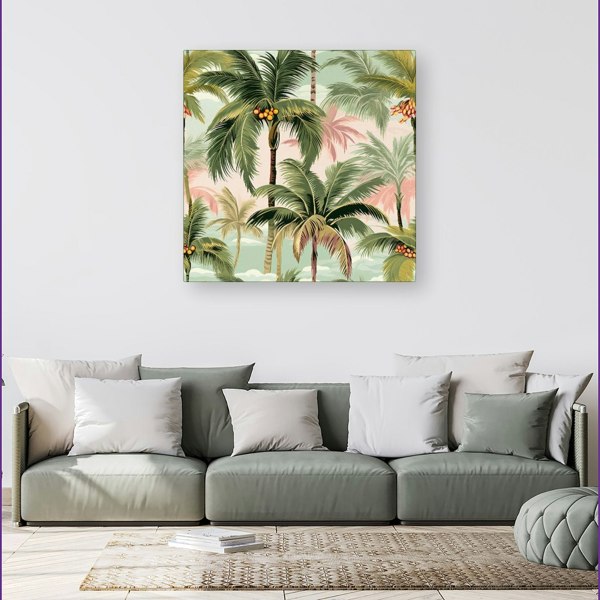 Warren Reed Palm Trees Pattern Canvas