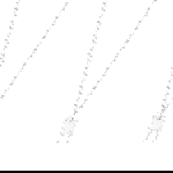 Finnish Spitz Silhouette Silver Necklace - Personalised - MYLEE London