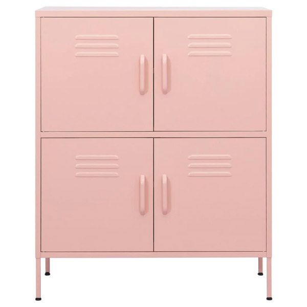 Berkfield Storage Cabinet Pink 80x35x101.5 cm Steel