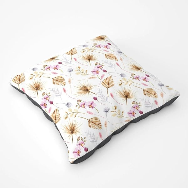 Warren Reed Watercolour Orchids Floor Cushion