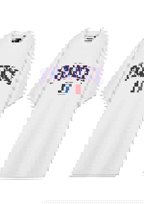 Show Me The Merch Unisex White France Short Sleeved T-Shirt