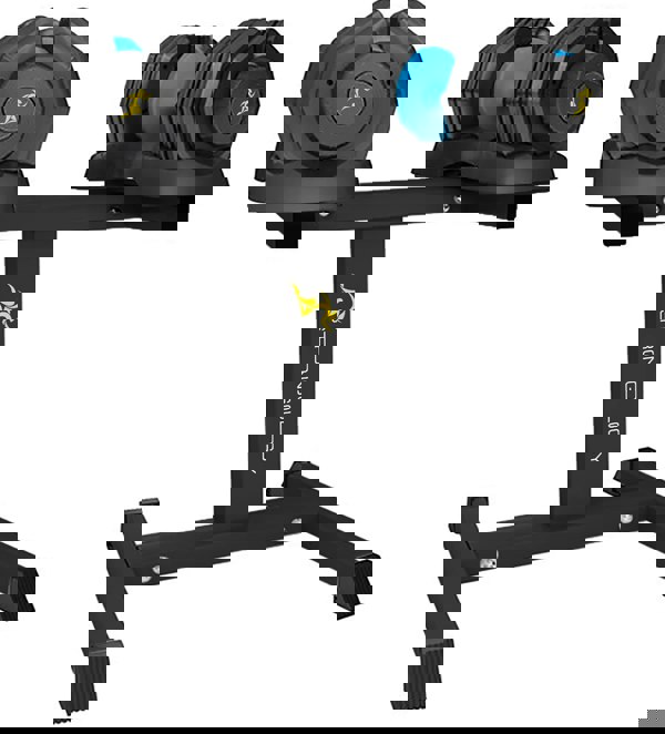 Strongology Urban25 Blue Adjustable Dumbbell Pair with Free Durable Steel Adjustable Urban25 Dumbbell Floor Stand