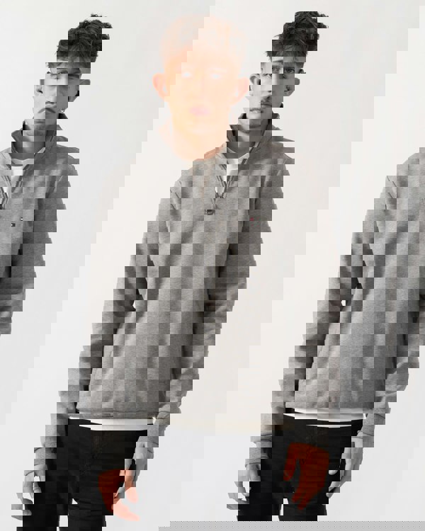 Tommy Hilfiger Essential Intechno Mens Half Zip Sweatshirt - Medium Grey Heather