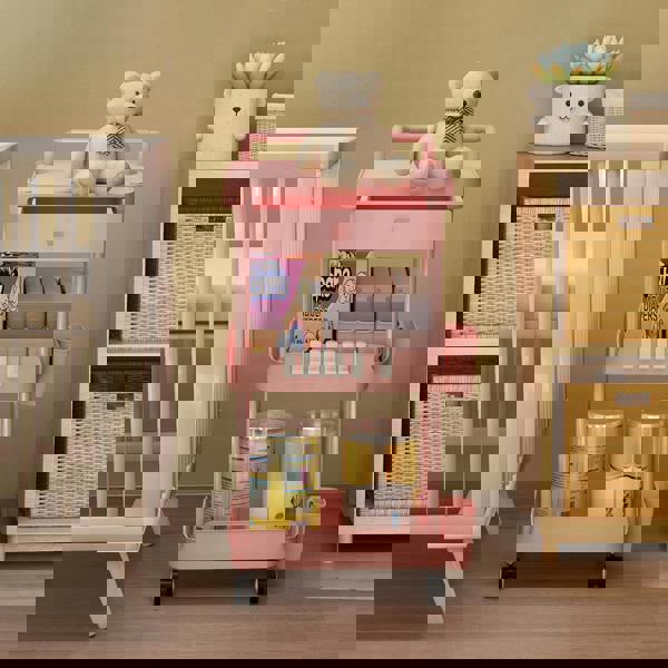 Levede 3 Tier Storage Trolley Cart on Wheels Kitchen Utility Rolling Rack Shelf