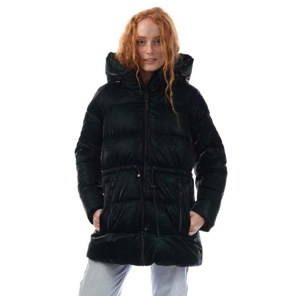 DKNY Womens/Ladies Drawcord Puffer Jacket - Green - 