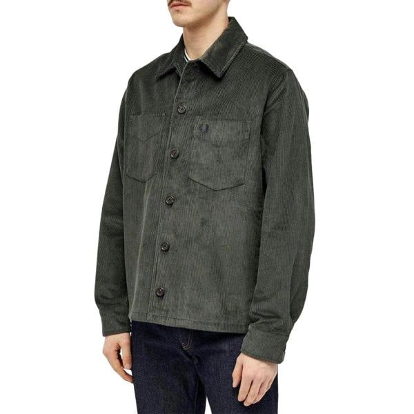 Fred Perry Mens Corduroy Overshirt - Field - 
