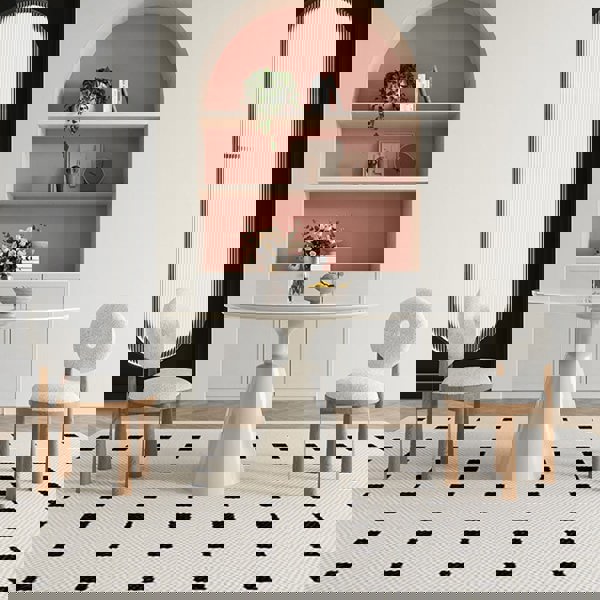 Evelyn Donut Dining Chair, Boucle-Weilai Concept-Weilai Concept