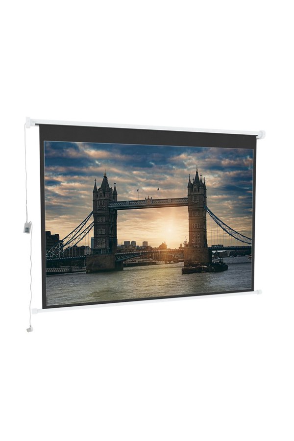 Living and Home 72" Electric Projection Screen With Remote Control