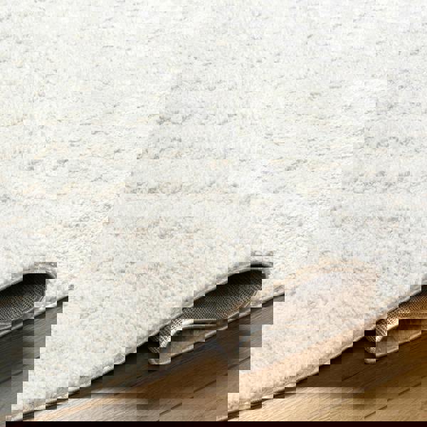 Livabliss Freud-Modern Ivory Off-White High Pile Checkered Rug