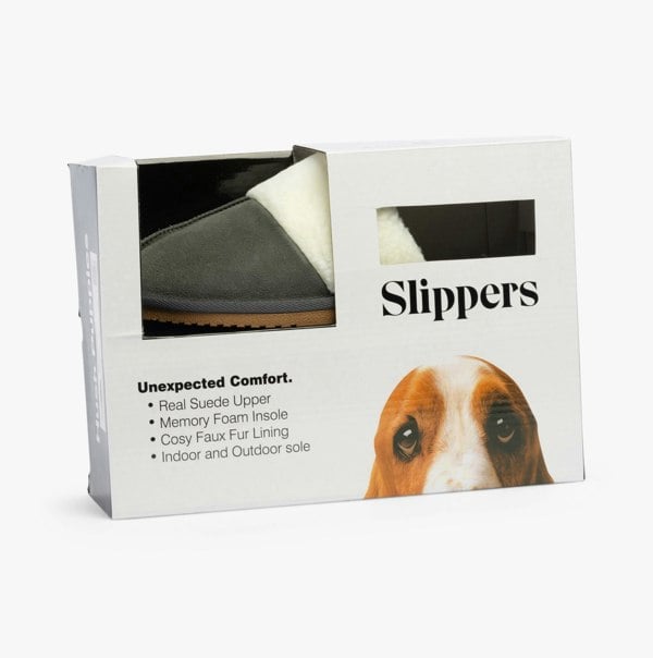 Hush Puppies ARIANNA Womens Suede Mule Slippers Grey