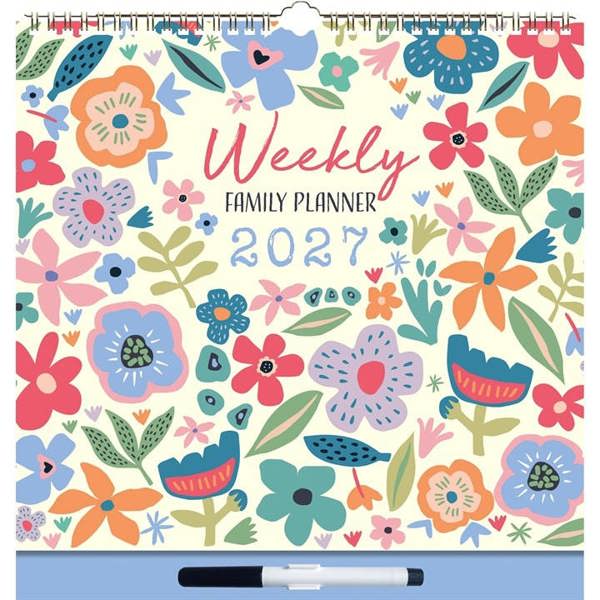 Floral Week to View Family Organiser 2027, Family Planners, Week To View, Art, Gift