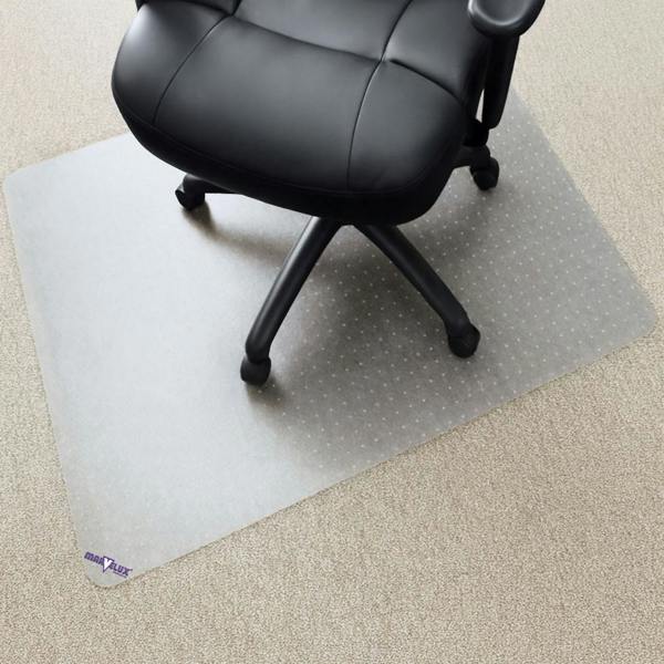Marvelux PVC Chair Mat for Low Pile Carpets (up to 6mm) - Clear Rectangular Office Carpet Protector - Multiple Sizes