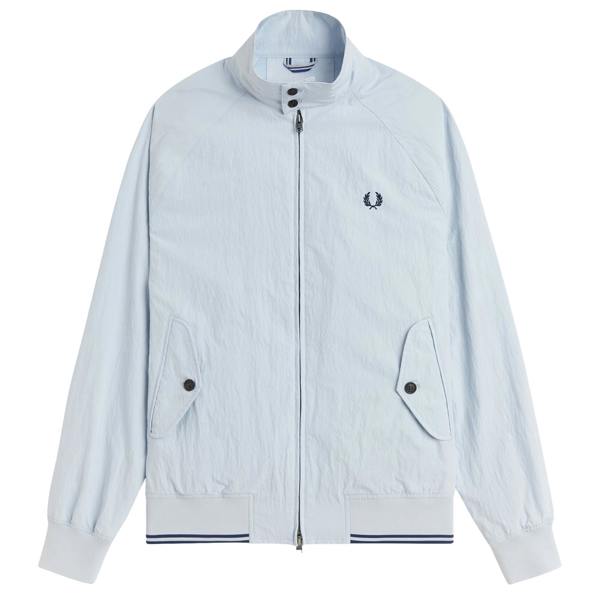 Fred Perry Crinkle Harrington Jacket Dusky Blue