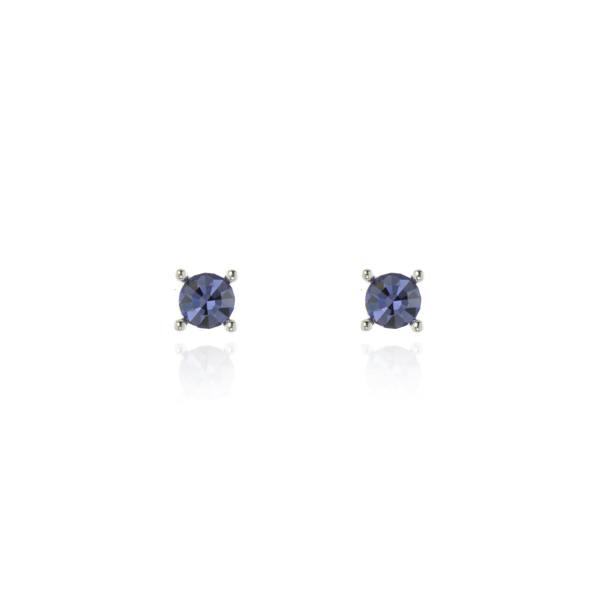 Cachet London Laine 6mm Tanzanite Silver Earrings
