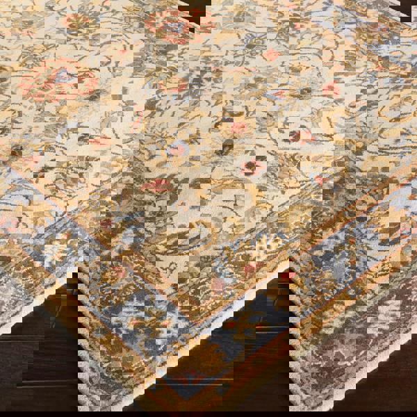 Livabliss Caesar-Hand Tufted Blue Brown Wool Traditional Rug