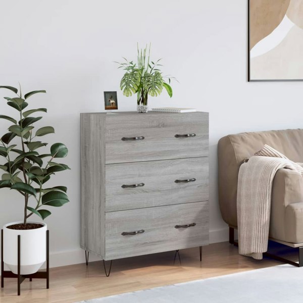 Berkfield Sideboard Grey Sonoma 69.5x34x90 cm Engineered Wood