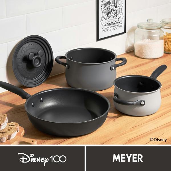Meyer Disney Stackable 4 Piece Non Stick Pan Set - Disney 100 Steamboat Willie Limited Edition