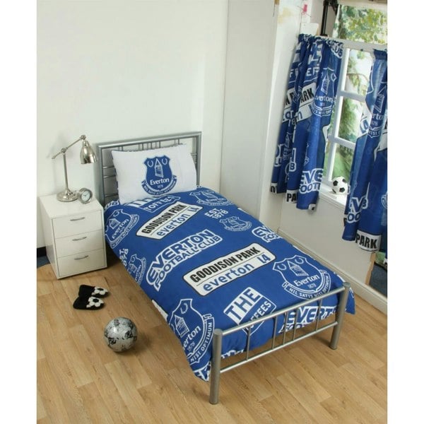 Everton FC Patches Duvet Set - Blue/White